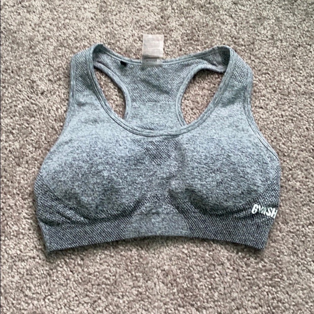 Grey gymshark sports bra